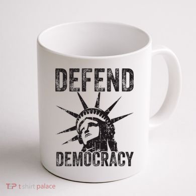 Defend Democracy Protect Voting Rights Save Vote Election Coffee Mug back