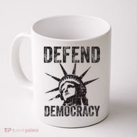 Defend Democracy Protect Voting Rights Save Vote Election Coffee Mug thumb 0