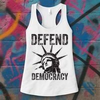 Defend Democracy Protect Voting Rights Save Vote Election Women's Tank Top thumb 3
