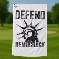 Defend Democracy Protect Voting Rights Save Vote Election Golf Towel thumb 1