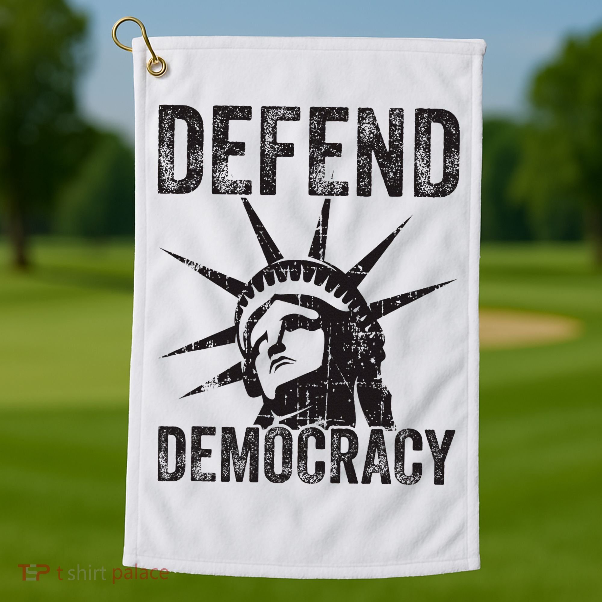 Defend Democracy Protect Voting Rights Save Vote Election Golf Towel