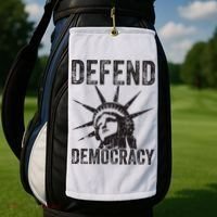 Defend Democracy Protect Voting Rights Save Vote Election Golf Towel thumb 2