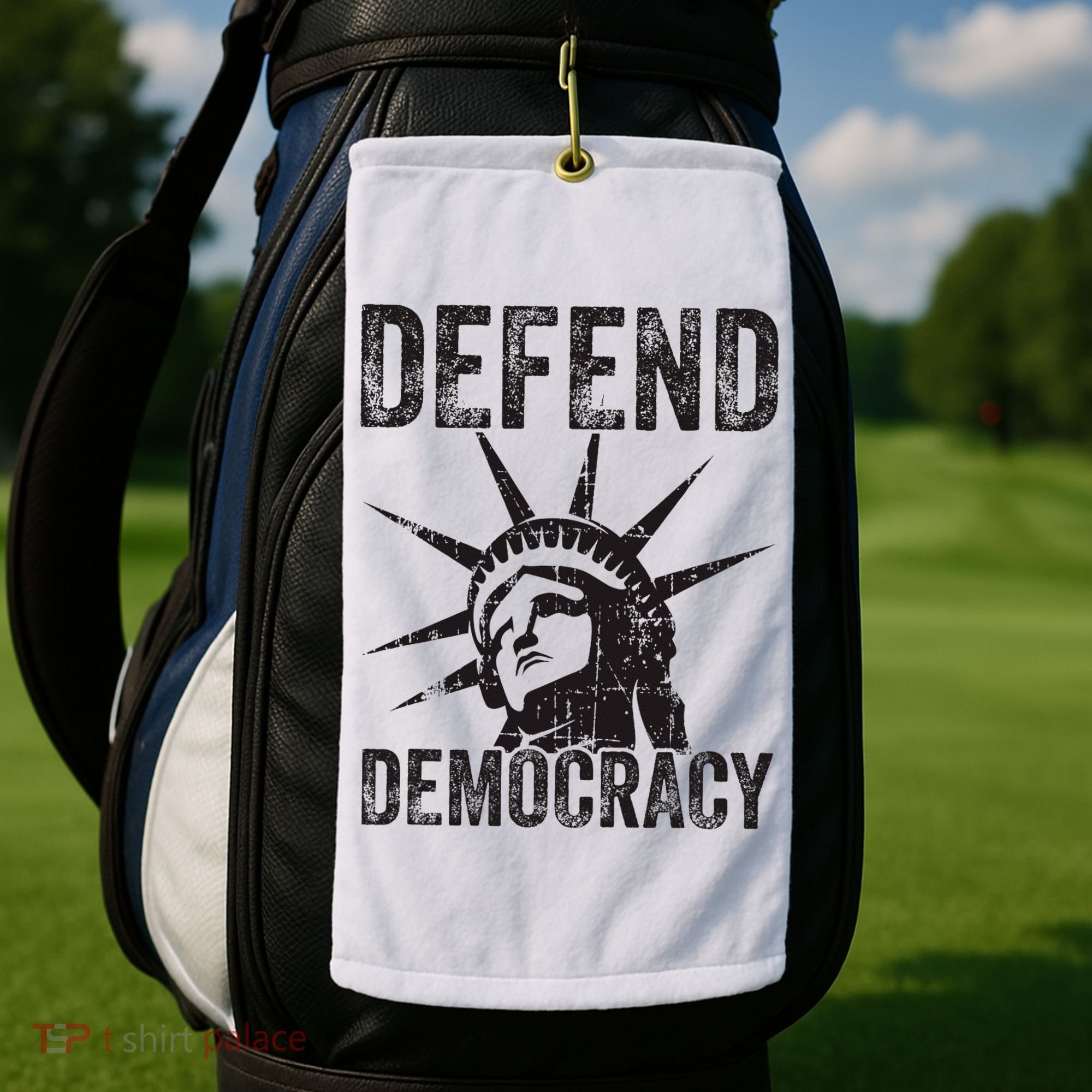 Defend Democracy Protect Voting Rights Save Vote Election Golf Towel