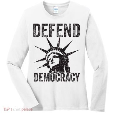 Defend Democracy Protect Voting Rights Save Vote Election Women's Long Sleeve Shirt
