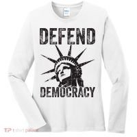 Defend Democracy Protect Voting Rights Save Vote Election Women's Long Sleeve Shirt thumb 0
