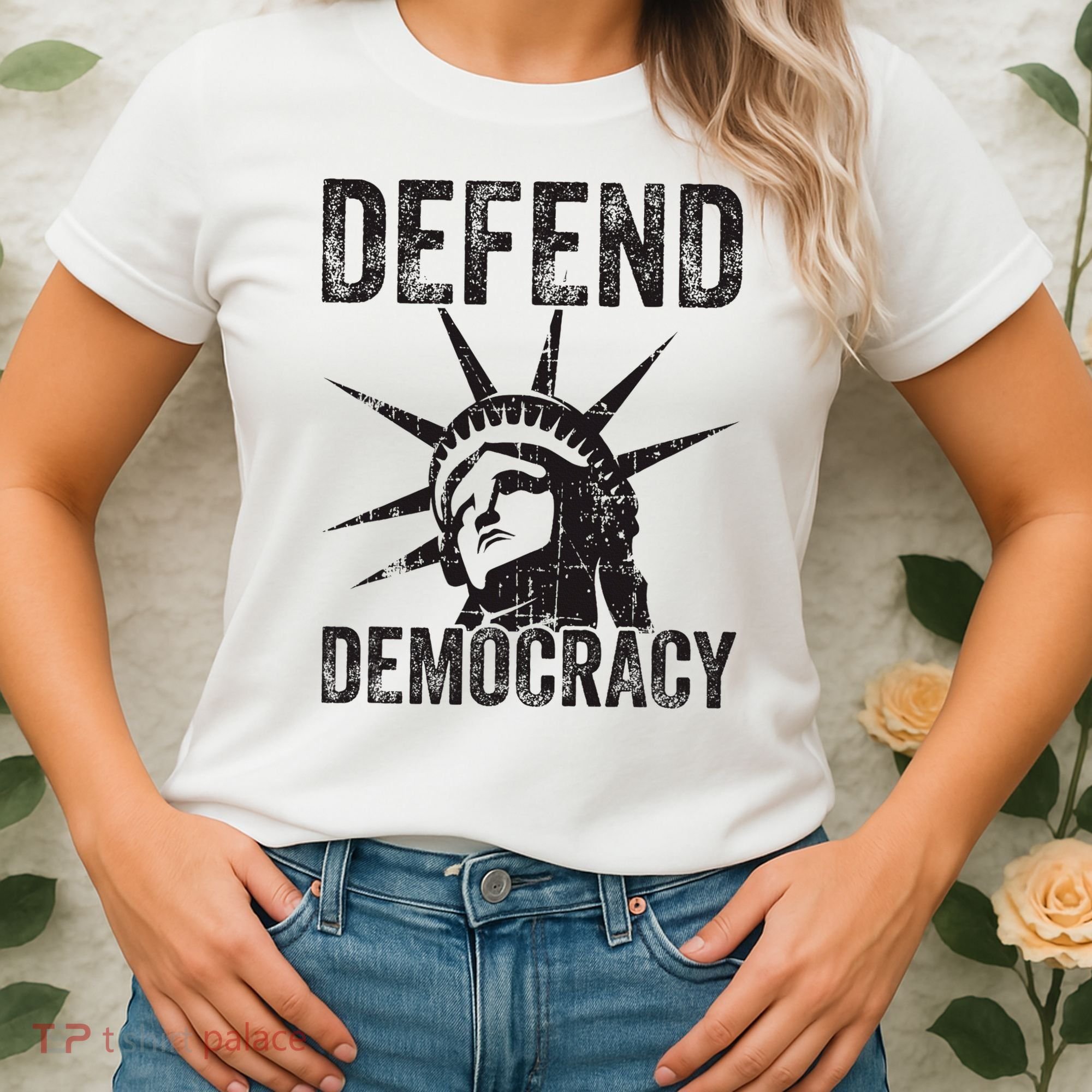 Defend Democracy Protect Voting Rights Save Vote Election Women's T-Shirt