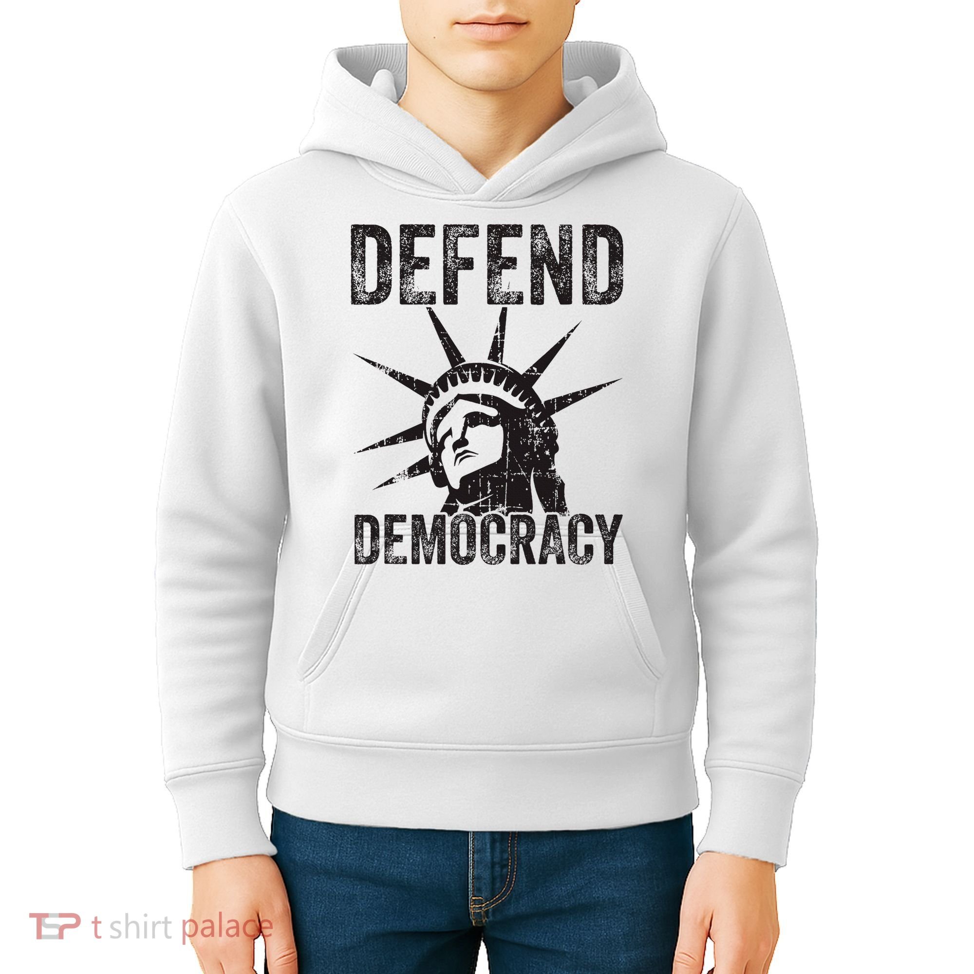 Defend Democracy Protect Voting Rights Save Vote Election Kids Hoodie