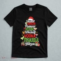Dasher Dancer Prancer Vixen Moscato Vodka Tequila Blitzen T-Shirt thumb 5