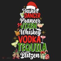Dasher Dancer Prancer Vixen Moscato Vodka Tequila Blitzen Hat thumb 2