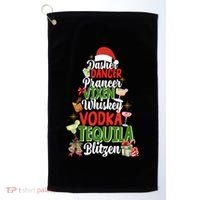Dasher Dancer Prancer Vixen Moscato Vodka Tequila Blitzen Golf Towel thumb 0