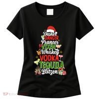 Dasher Dancer Prancer Vixen Moscato Vodka Tequila Blitzen Women's T-Shirt thumb 0