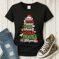 Dasher Dancer Prancer Vixen Moscato Vodka Tequila Blitzen Women's T-Shirt thumb 3