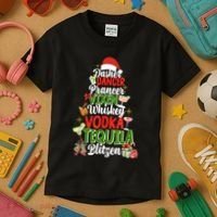 Dasher Dancer Prancer Vixen Moscato Vodka Tequila Blitzen Kids T-Shirt thumb 3