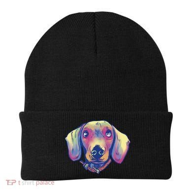 Dachshund Dog Portrait Beanie