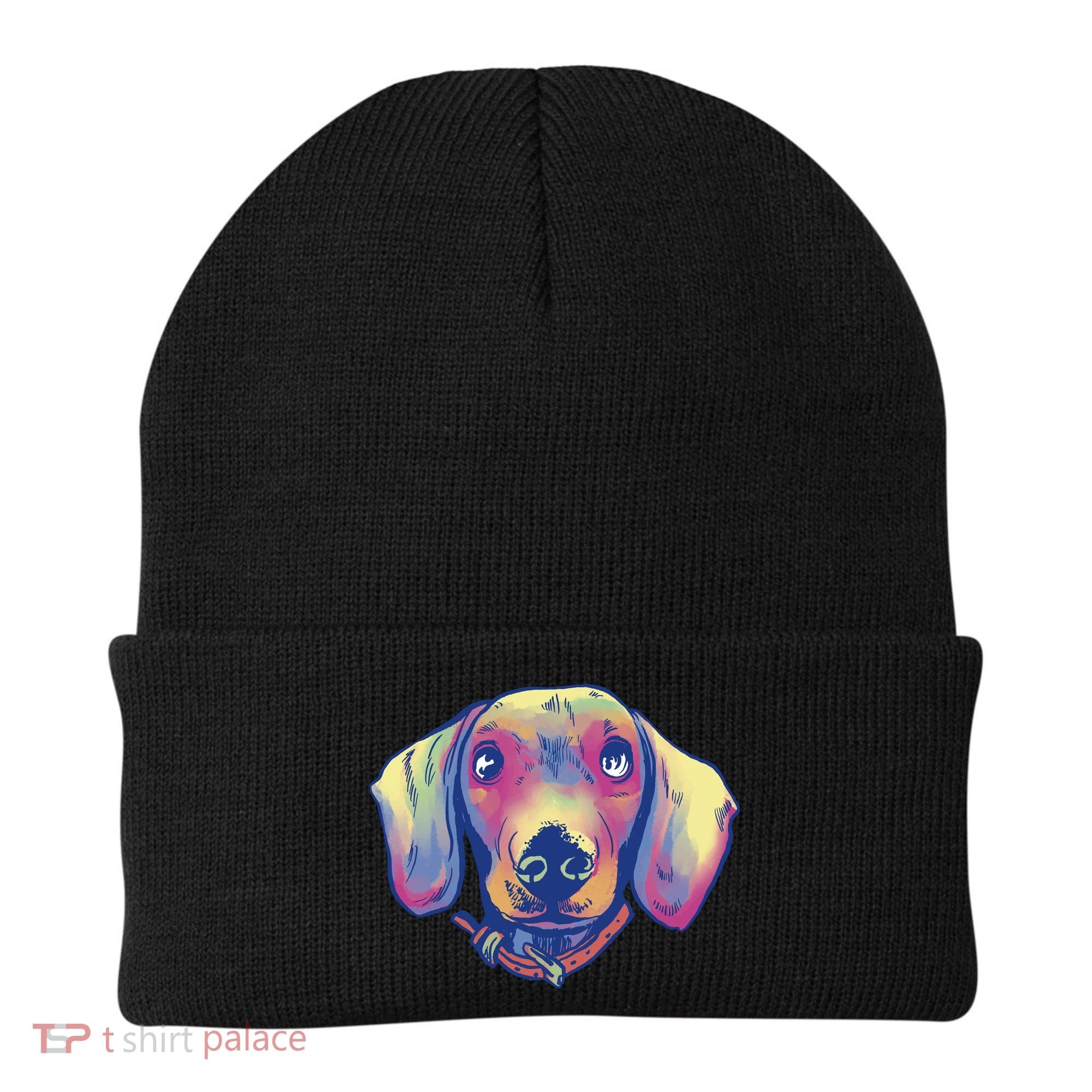 Dachshund Dog Portrait Beanie