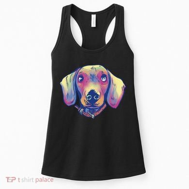 Dachshund Dog Portrait Women's Tank Top