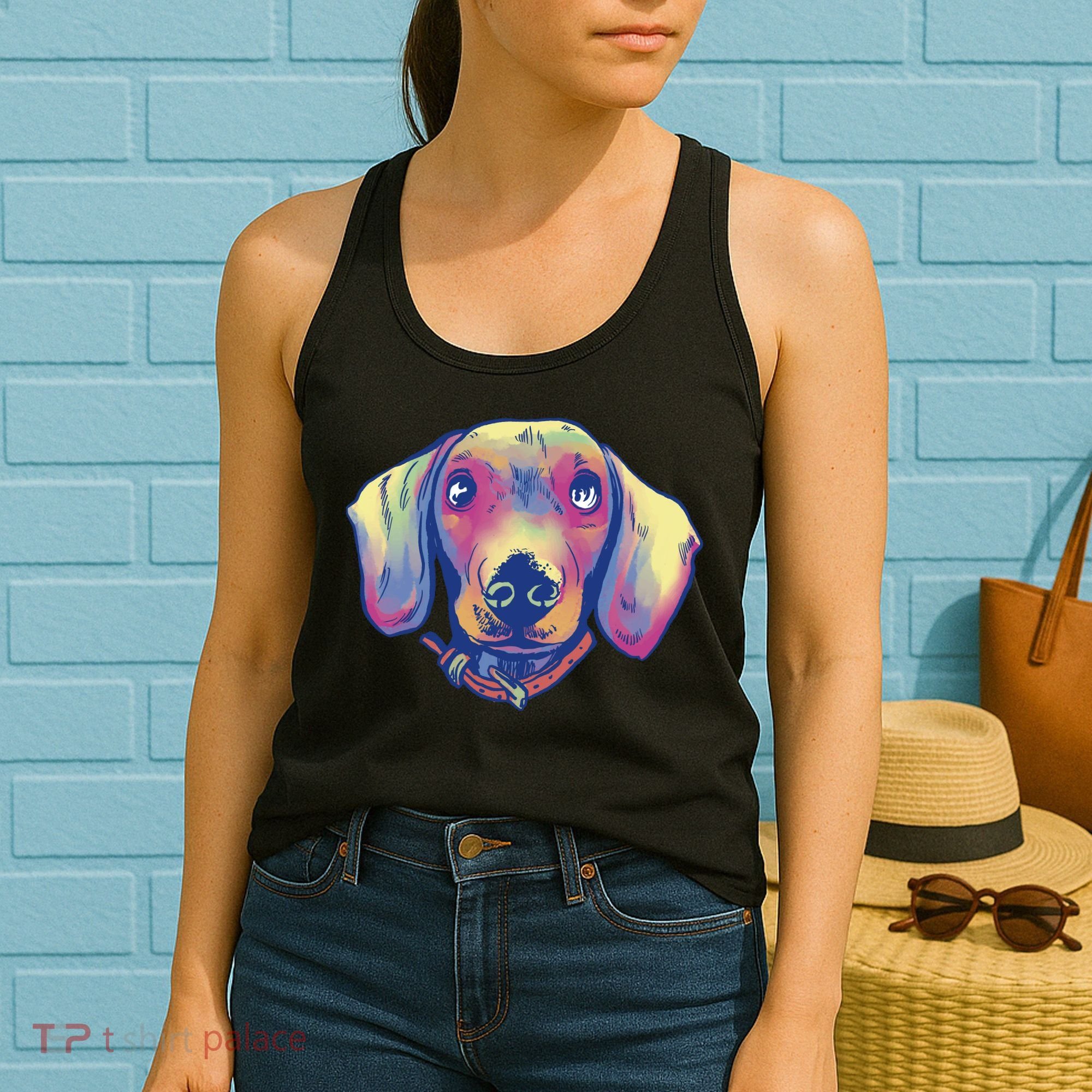 Dachshund Dog Portrait Women's Tank Top