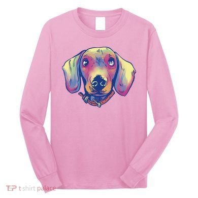 Dachshund Dog Portrait Long Sleeve Shirt