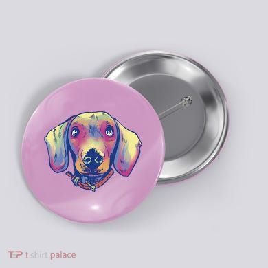 Dachshund Dog Portrait Button
