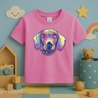 Dachshund Dog Portrait Toddler T-Shirt thumb 3