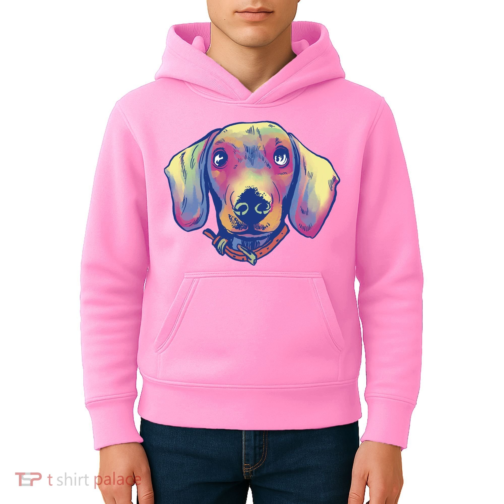 Dachshund Dog Portrait Kids Hoodie