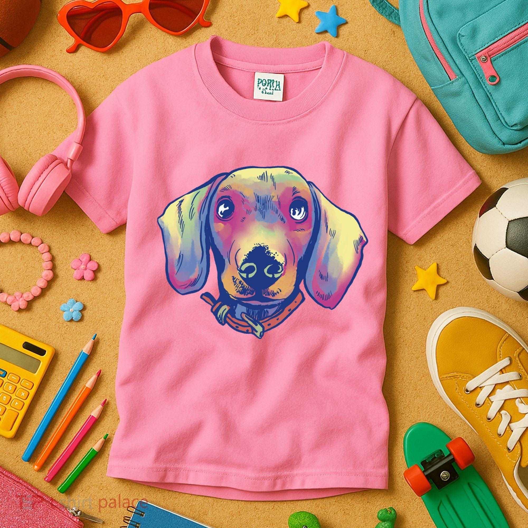 Dachshund Dog Portrait Kids T-Shirt