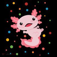 Dot Day Polka Dots Axolotl USA-Made Doggie Bandana thumb 2