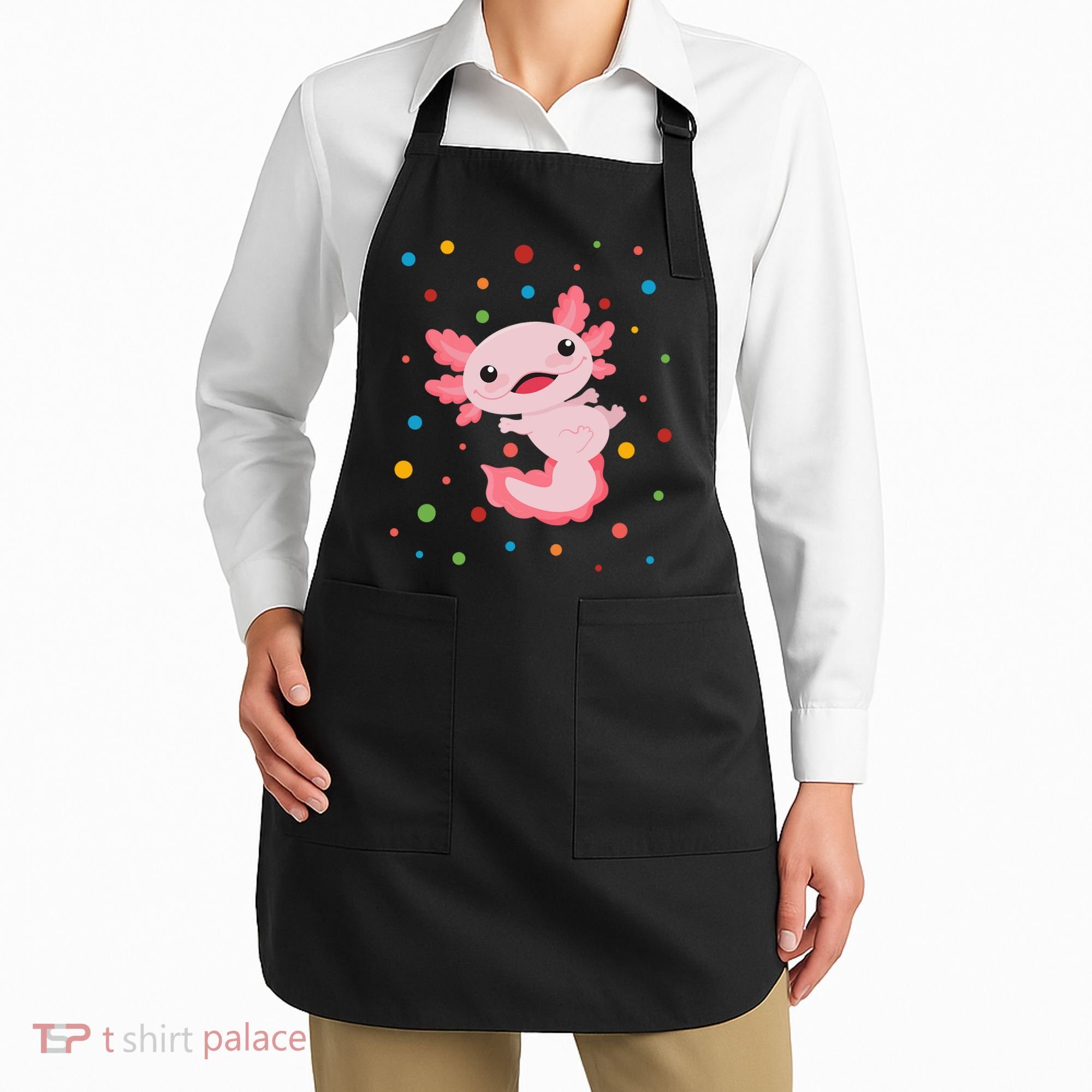 Dot Day Polka Dots Axolotl Apron