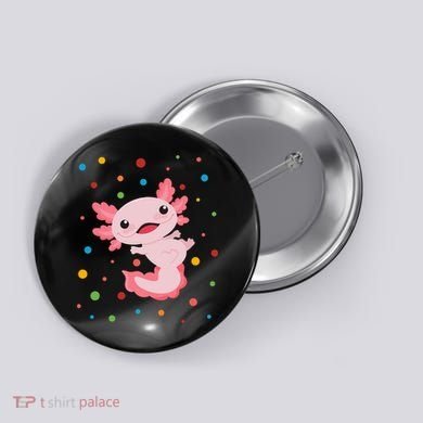 Dot Day Polka Dots Axolotl Button