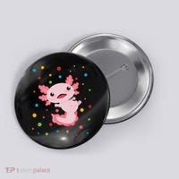 Dot Day Polka Dots Axolotl Button thumb 0