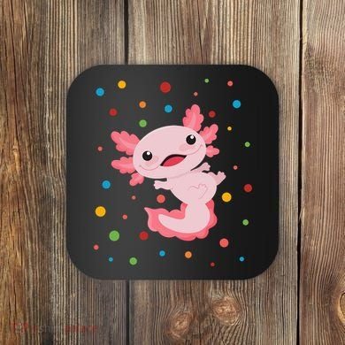 Dot Day Polka Dots Axolotl Coaster