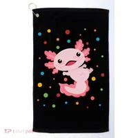 Dot Day Polka Dots Axolotl Golf Towel thumb 0