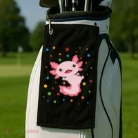 Dot Day Polka Dots Axolotl Golf Towel thumb 2