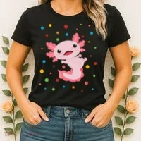 Dot Day Polka Dots Axolotl Women's T-Shirt thumb 2
