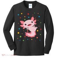 Dot Day Polka Dots Axolotl Kids Long Sleeve Shirt thumb 0