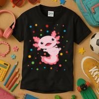 Dot Day Polka Dots Axolotl Kids T-Shirt thumb 3