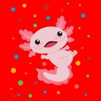Dot Day Polka Dots Axolotl Santa Hat thumb 1