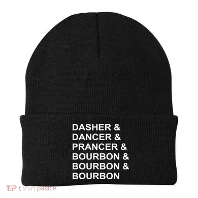 Dasher Dancer Prancer & Bourbon Beanie