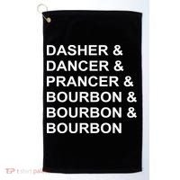 Dasher Dancer Prancer & Bourbon Golf Towel thumb 0