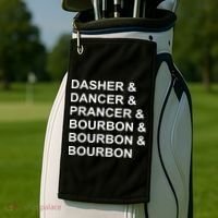 Dasher Dancer Prancer & Bourbon Golf Towel thumb 2