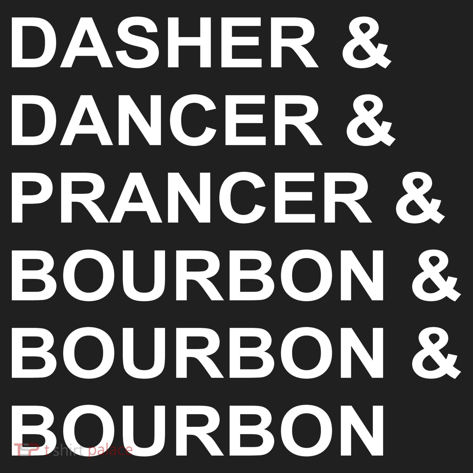 Dasher Dancer Prancer & Bourbon Golf Towel