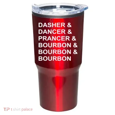 Dasher Dancer Prancer & Bourbon Tumbler