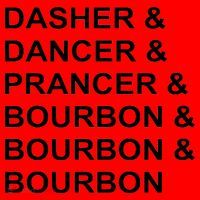 Dasher Dancer Prancer & Bourbon Santa Hat thumb 1