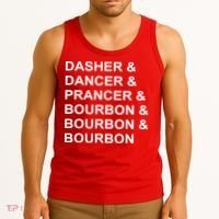 Dasher Dancer Prancer & Bourbon Tank Top thumb 3