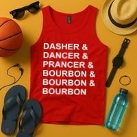 Dasher Dancer Prancer & Bourbon Tank Top thumb 4
