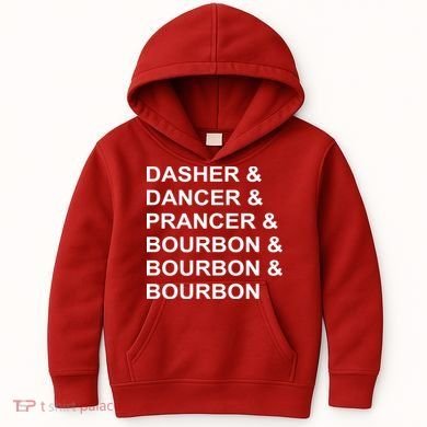Dasher Dancer Prancer & Bourbon Kids Hoodie