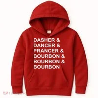 Dasher Dancer Prancer & Bourbon Kids Hoodie thumb 0