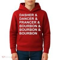 Dasher Dancer Prancer & Bourbon Kids Hoodie thumb 4