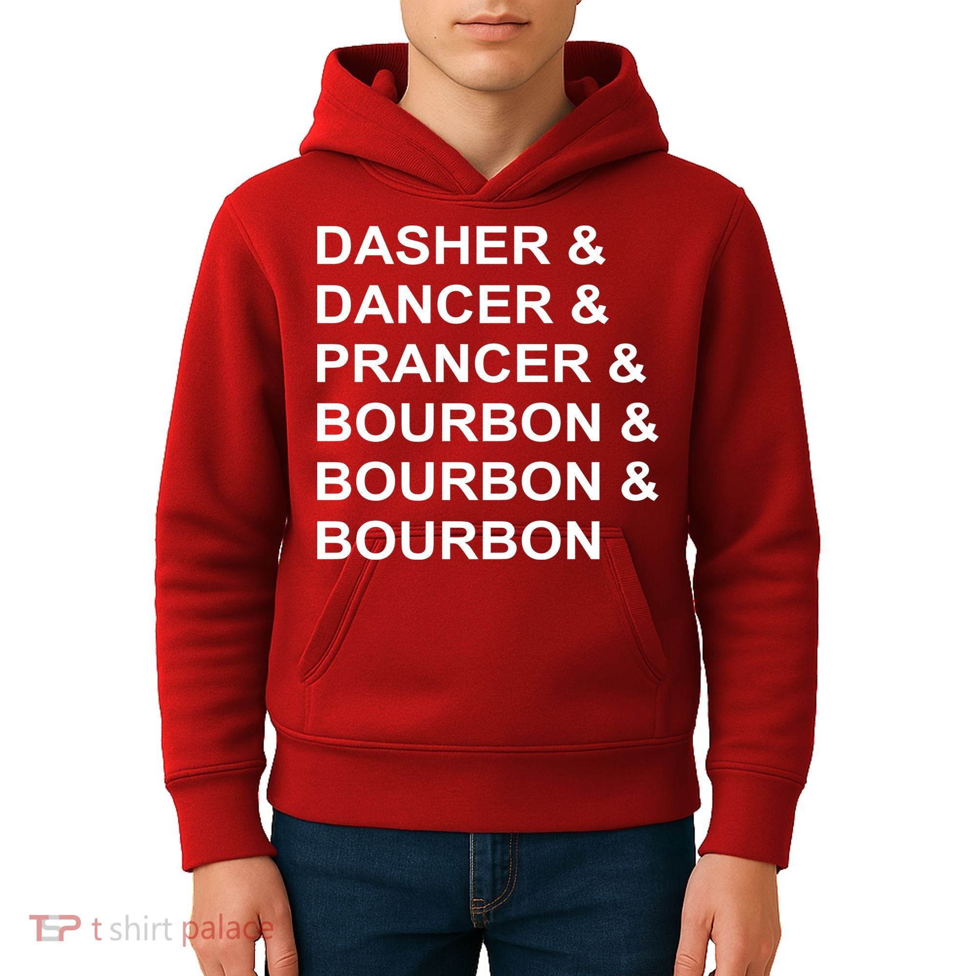 Dasher Dancer Prancer & Bourbon Kids Hoodie