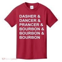 Dasher Dancer Prancer & Bourbon Kids T-Shirt thumb 0